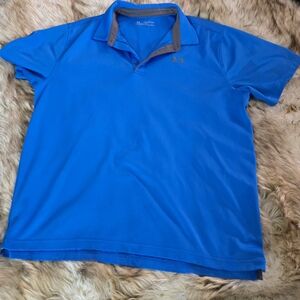 Men's 2xl Under Armour Blue Polo Shirt